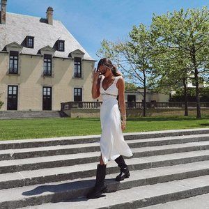 Danielle Bernstein White Lace Dress